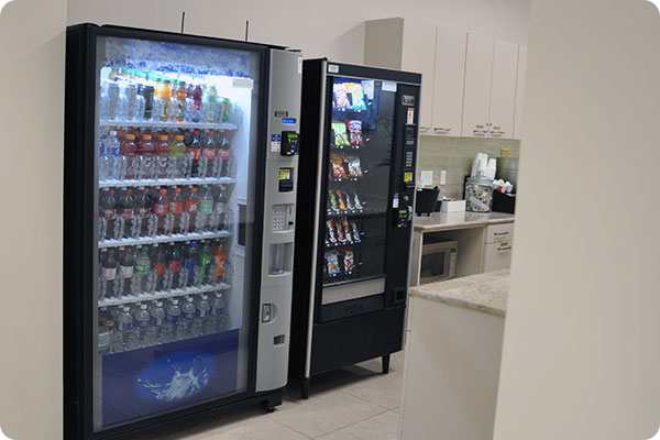 stocked vending machines