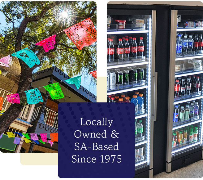 Locally owned and san antonio based vending machine company
