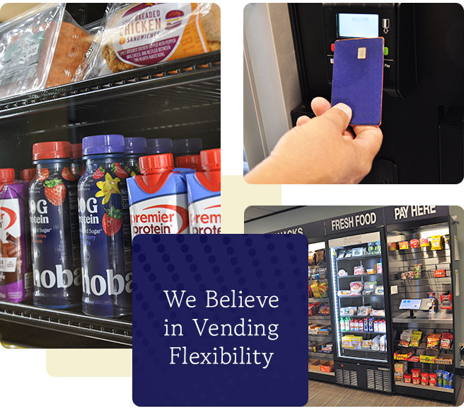 Open and closed vending machine products